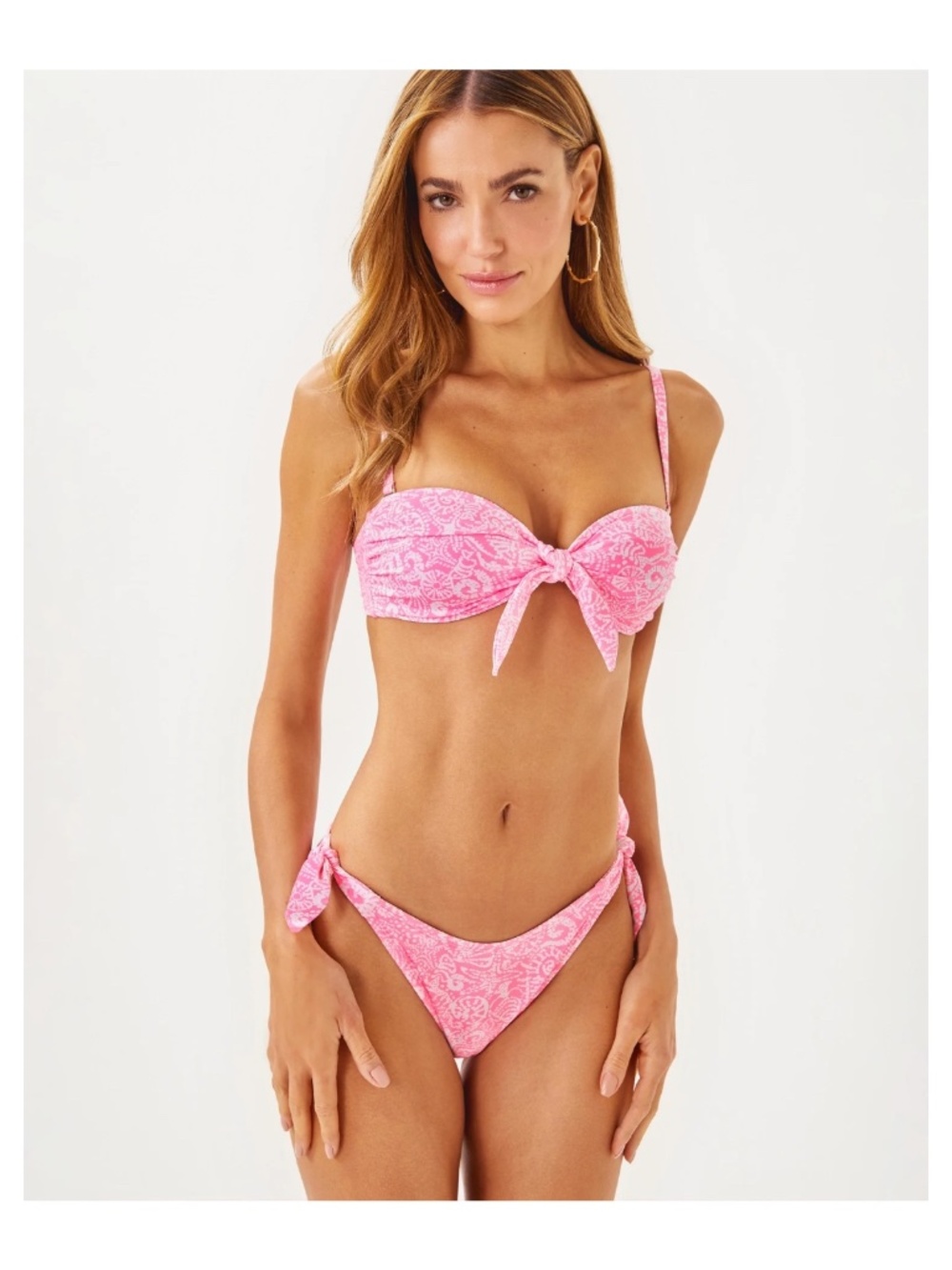 LILLY PULITZER String Tie Bikini Bottoms BEAUTIFUL Lilly Pink. 10. NWT